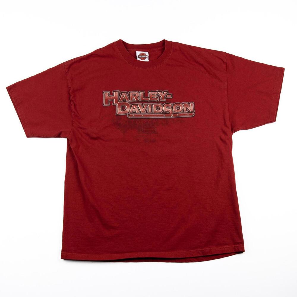 2010 Harley Davidson Dallas Texas T Shirt Mens XL Red Biker Motorcycle USA